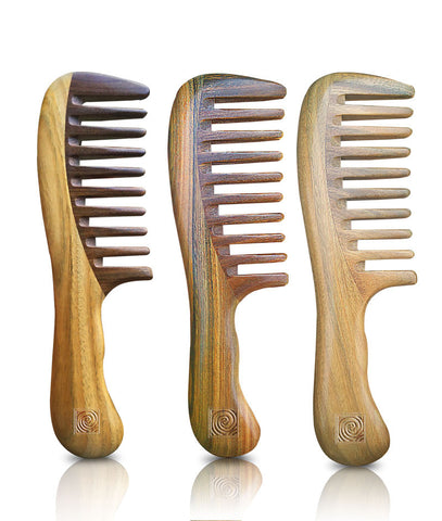 Natural Curly Hair Wooden Wide Tooth Detangling Comb - Natural Curls Club